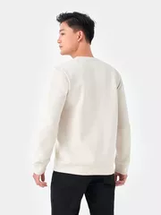 Áo Nỉ Cổ Tròn 5S Fashion In Nổi Slimfit ANO23016