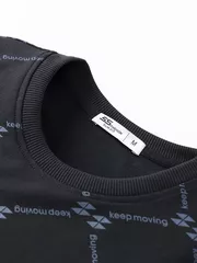 Áo Nỉ Cổ Tròn 5S Fashion In Tràn Slimfit ANO23020