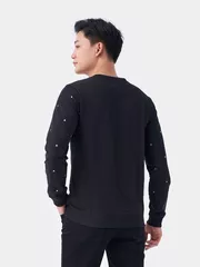 Áo Nỉ Cổ Tròn 5S Fashion In Tràn Slimfit ANO23028