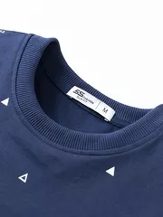 Áo Nỉ Cổ Tròn 5S Fashion In Tràn Slimfit ANO23028