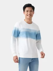 Áo Nỉ Cổ Tròn In Loang 5S Fashion Slimfit ANO23009