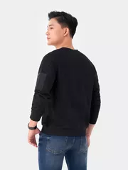 Áo Nỉ Cổ Tròn Tay Raglan Phối Túi Khóa 5S Fashion Regularfit ANO23002