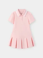 Váy Liền Bé Gái 5S Fashion Xếp Ly Cổ Polo G0VAY26002