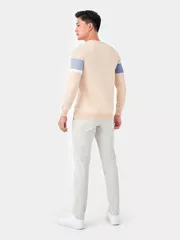 Áo len phối kẻ lệch 5S Fashion ALO23001