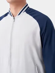 Áo Khoác Bomber Phối Màu 2 Lớp Lót Nỉ 5S Slimfit AKB23013