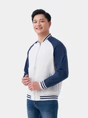 Áo Khoác Bomber Phối Màu 2 Lớp Lót Nỉ 5S Slimfit AKB23013