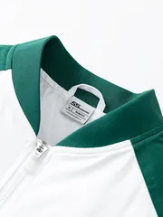 Áo Khoác Bomber 2 Lớp Lót Gió Phối Màu Tay Raglan 5S Fashion AKB23016