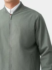 Áo Khoác Bomber 2 Lớp Lót Gió 5S Fashion Màu Rêu AKB23017