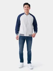 Áo Khoác Bomber Phối Màu 2 Lớp Lót Nỉ 5S Slimfit AKB23013