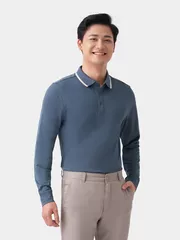 Áo Polo Dài Tay Phối Màu 5S Fashion Regularfit APD23003