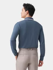 Áo Polo Dài Tay Phối Màu 5S Fashion Regularfit APD23003