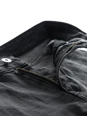 Quần Jean Nam 5S Fashion Màu Ghi Đen Regular QJE24013