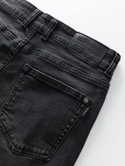 Quần Jean Nam 5S Fashion Màu Ghi Đen Regular QJE24013
