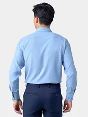 Áo Sơ Mi Nam Dài Tay 5S Fashion Màu Xanh Regular ASM24064