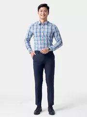 Áo Sơ Mi Nam Dài Tay 5S Fashion Kẻ Caro Slimfit ASM24053