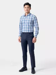 Áo Sơ Mi Nam Dài Tay 5S Fashion Kẻ Caro Slimfit ASM24053