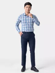 Áo Sơ Mi Nam Dài Tay 5S Fashion Kẻ Caro Slimfit ASM24053