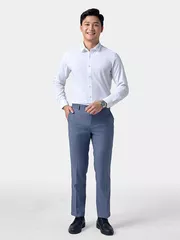 Áo Sơ Mi Nam Dài Tay 5S Fashion Màu Trắng Slimfit ASM24206