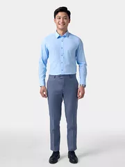 Áo Sơ Mi Nam Dài Tay 5S Fashion Xanh Aqua Slimfit ASM24211