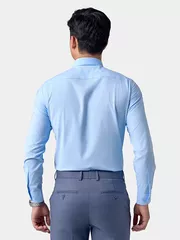 Áo Sơ Mi Nam Dài Tay 5S Fashion Xanh Aqua Slimfit ASM24211