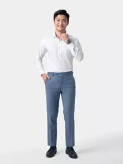 Áo Sơ Mi Nam Dài Tay 5S Fashion Màu Trắng Trơn Phom Slimfit ASM24207