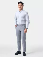 Áo Sơ Mi Nam Dài Tay Dệt Kẻ Ô Phom Casual Fit ASM24054