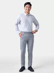 Áo Sơ Mi Nam Dài Tay Dệt Kẻ Ô Phom Casual Fit ASM24054