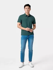Áo Polo Nam Thể Thao 5S Fashion In Chữ Phom Slimfit APC24018