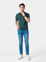 Áo Polo Nam Thể Thao 5S Fashion In Chữ Phom Slimfit APC24018