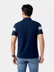 Áo Polo Nam 5S Fashion Can Phối Kẻ Ngang Phom Slimfit APC24054