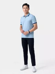 Áo Polo Nam Thể Thao 5S Fashion Bo Phối Màu Regular APC24005