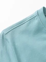 Áo Thun Nam Ngắn Tay 5S Fashion Cotton Phối In Ngang Ngực ATS24020