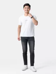 Áo Thun Nam 5S Fashion Siêu Nhẹ Mát In Chữ Phom Slimfit ATS24061