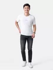 Áo Thun Nam 5S Fashion Siêu Nhẹ Mát In Chữ Phom Slimfit ATS24061