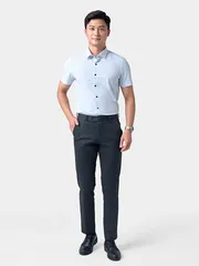Áo Sơ Mi Nam Ngắn Tay 5S Fashion Kẻ Caro Phom Slimfit ASC24033