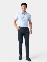 Áo Sơ Mi Nam Ngắn Tay 5S Fashion Kẻ Caro Phom Slimfit ASC24033