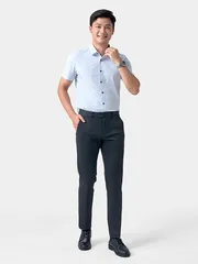 Áo Sơ Mi Nam Ngắn Tay 5S Fashion Kẻ Caro Phom Slimfit ASC24033