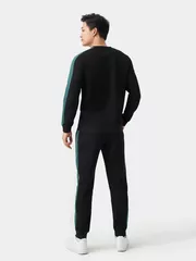 Bộ Quần Áo Nỉ Dài Tay Can Phối 5S Fashion Phom Slimfit BNI23017