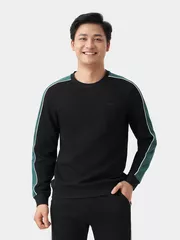 Bộ Quần Áo Nỉ Dài Tay Can Phối 5S Fashion Phom Slimfit BNI23017