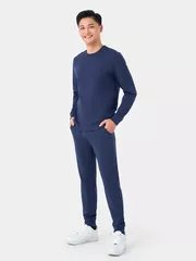 Bộ Nỉ Nam Dài Tay 5S Fashion Basic Phom Slimfit BNI23019