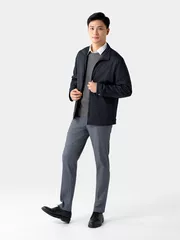 Áo Khoác Thời Trang Nam Cổ Trụ 5S Fashion Dệt Kẻ Ô Sang Trọng AKH24057