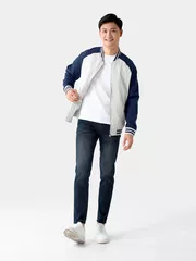 Áo Khoác Bomber Nam 5S Fashion Tay Raglan Phối Màu AKB24060