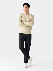 Áo Sweater Nỉ Nam 5S Fashion Cổ Hai Lớp Phối Màu ANI24017