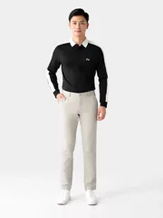 Áo Polo Nam Cotton Dài Tay Can Phối 5S Fashion Phom Slimfit APD24002