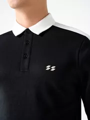 Áo Polo Nam Cotton Dài Tay Can Phối 5S Fashion Phom Slimfit APD24002