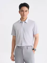 Áo Sơ Mi Nam Ngắn Tay 5S Fashion Casual Kẻ Sọc ASC25010
