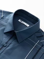 Áo Sơ Mi Nam Dài Tay 5S Fashion Dệt Kẻ Sang Trọng ASM24010