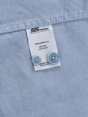 Áo Sơ Mi Nam Cổ Tàu Tay Dài 5S Fashion Cotton Phom Casual ASM24081