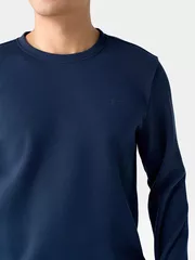 Áo Nỉ Nam Dài Tay 5S Fashion In Logo Basic Slimfit BANI24001