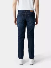 Quần Jean Nam Trơn 5S Fashion Vải Recycled Phom Slimfit QBD23003